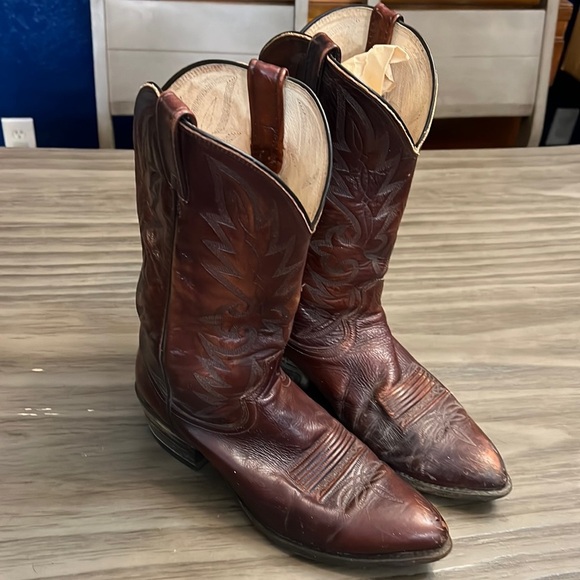VTG DAN POST WESTERN BOOTS 10.5 EW - Picture 1 of 16